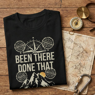 T-shirt Been There Done That Vintage Compass Montagne