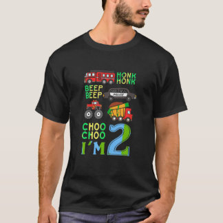 T-shirt Beep Beep Beep Beo Choo I m 2 Enfants d'anniversai