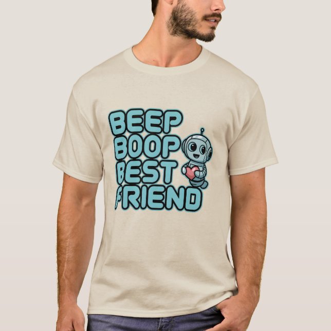T-shirt Beep Boop Best Friend (Devant)