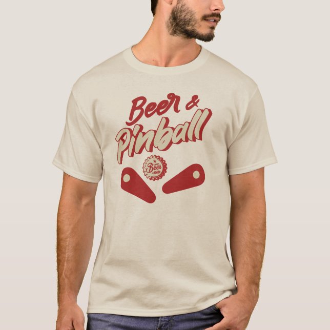 T-shirt Beer And Pinball  (Devant)