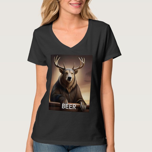 T-shirt Beer Bear Deer (Devant)