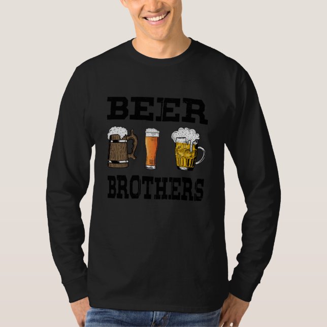 T-shirt Beer Brothers drinking and party themed sets  1 (Devant)