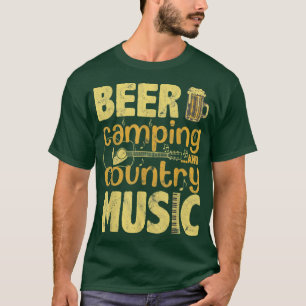 T-shirt Beer Camping And Country Music Guitar Player