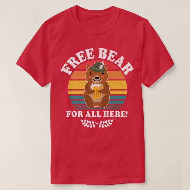 T-shirt Beer drinking drinking drinking beer drinker bear  (Design devant)