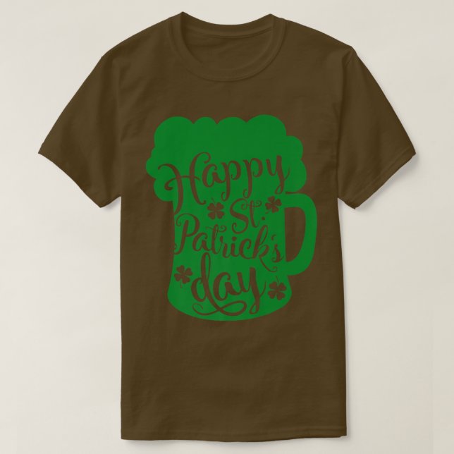T-shirt Beer Drinking Lover Happy Saint Patrick's Day Patt (Design devant)