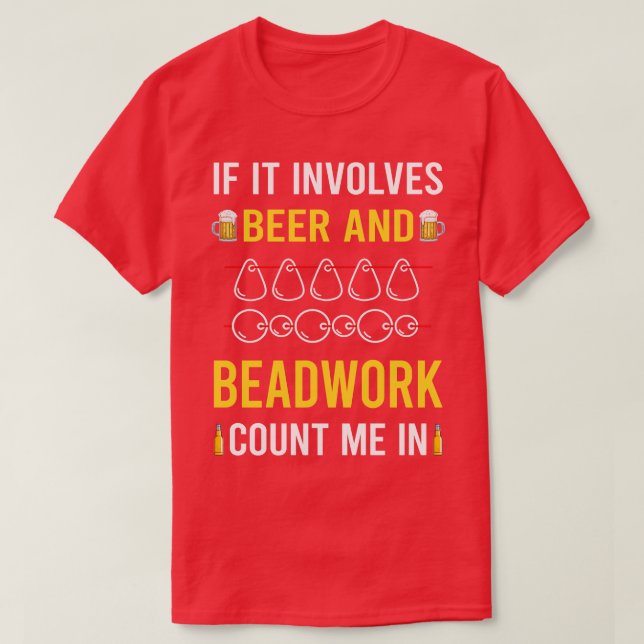 T-shirt Beer Et Perles De Perles (Design devant)