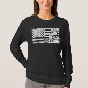 T-shirt Beer Guns Bacon Freedom America