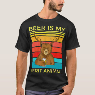 T-shirt Beer Is My Spirit Animal I Bear with Beer