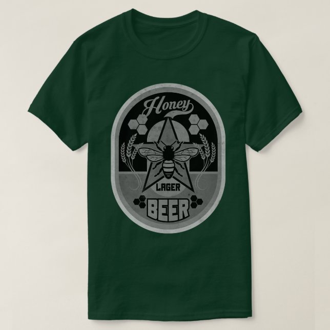 T-shirt Beer Lager au miel BW (Design devant)