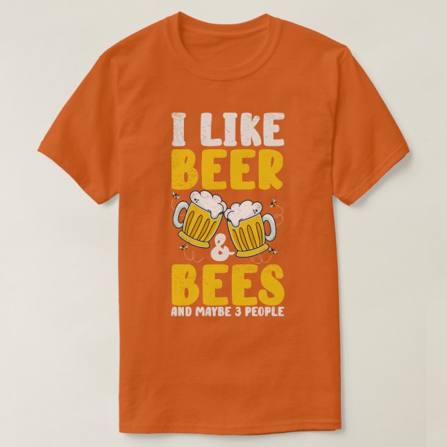 T-shirt Beer Lover Bees Boire Beers Pub Party (Design devant)