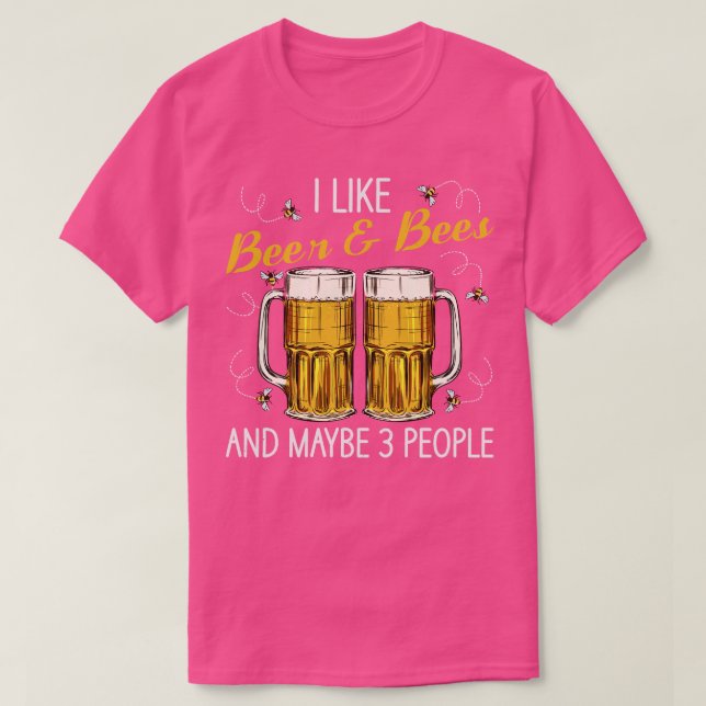 T-shirt Beer Lover Bees Boire Beers Pub Party (Design devant)