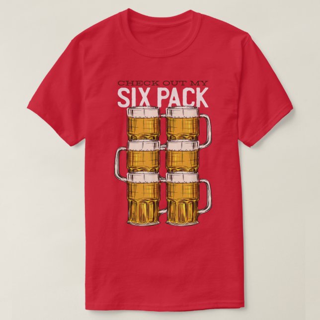 T-shirt Beer Mug Si Pack Hommes Femmes Graphisme Nouveauté (Design devant)
