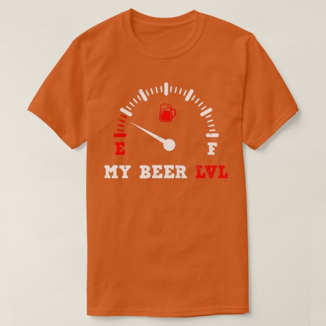 T-shirt Beer Papa Chemise Ma bière Niveau LVL Cadeau (Design devant)
