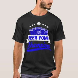T-shirt Beer Pong Champion Boire Game Party Bière Pong