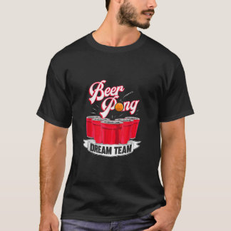 T-shirt Beer Pong Dream Team Boire Étudiant