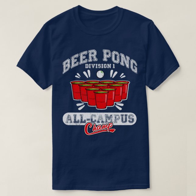 T-shirt Beer Pong Tous Campus Champ (Design devant)