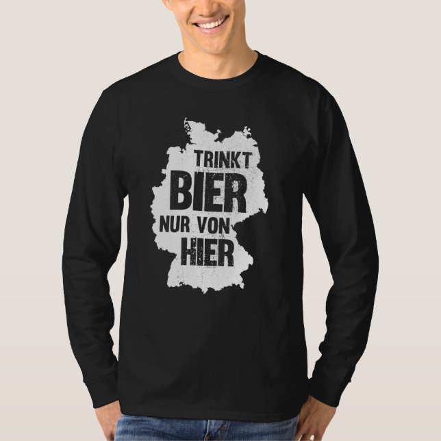 T-shirt beer saying Germany beer drinker party (Devant)
