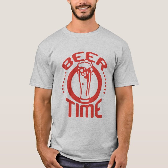 T-shirt beer time citation alcool humour biere (Devant)