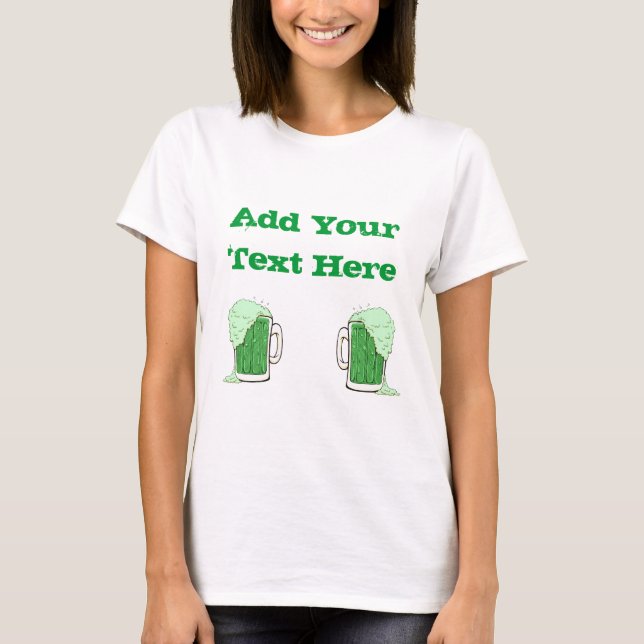 T-shirt Beer vert Custom femmes (Devant)