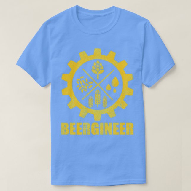 T-shirt Beergineer Home Craft Brasserie Beer Brewer Homebr (Design devant)
