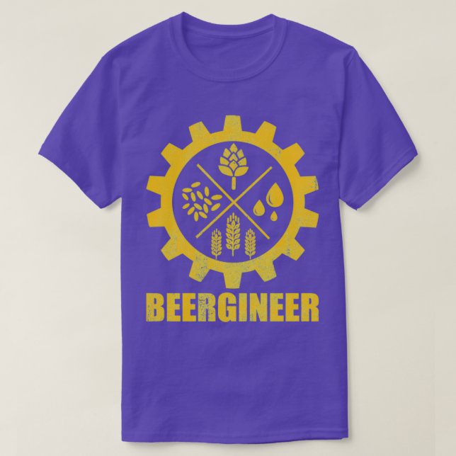 T-shirt Beergineer Home Craft Brasserie Beer Brewer Homebr (Design devant)