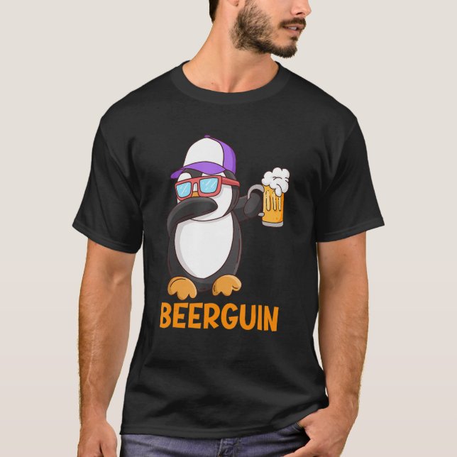 T-shirt Beerguin Beer Penguin Party (Devant)