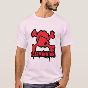 T-shirt beerminator skull os squelette biere alcool