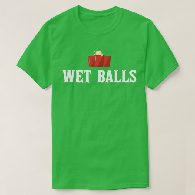 T-shirt Beerpong Team Vêtements Boules Humides T (Design devant)