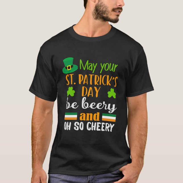 T-shirt Beery Cheery St. Patrick's Day (Devant)
