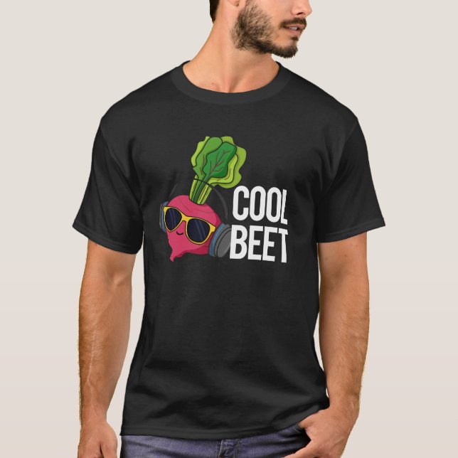 T-shirt Beet cool Funny Veggie Pun Dark BG (Devant)