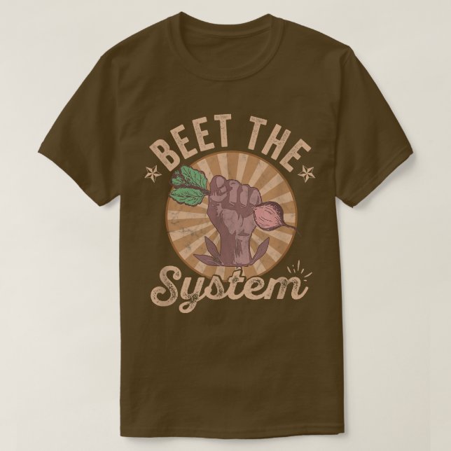 T-shirt Beet System Vegan Vegetarian Beet Vegetabl (Design devant)