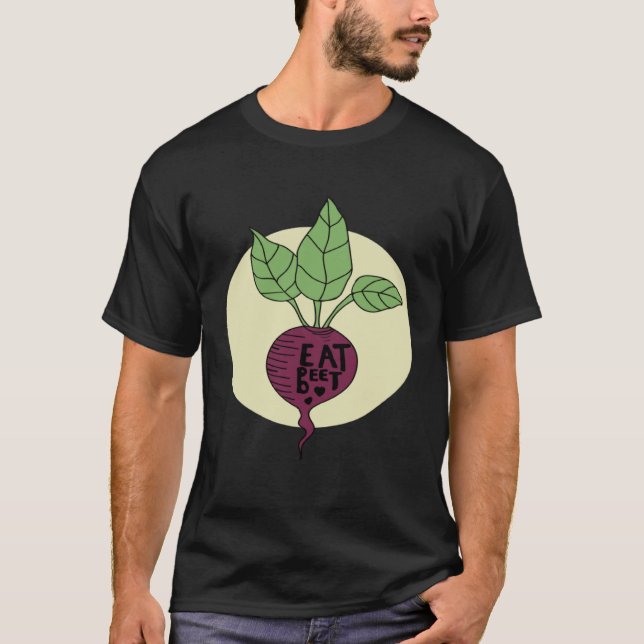 T-shirt Beet Vegetable Vegan Plant Based Diet Healthy Food (Devant)