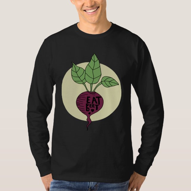 T-shirt Beet Vegetable Vegan Plant Based Diet Healthy Food (Devant)