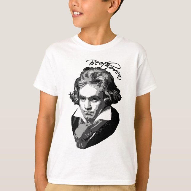 T-shirt Beethoven Portrait sur T-shirts, Mugs, Dons (Devant)