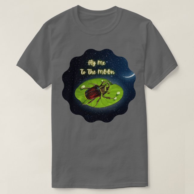 T-shirt Beetle M'A Volé Sur La Lune (Design devant)