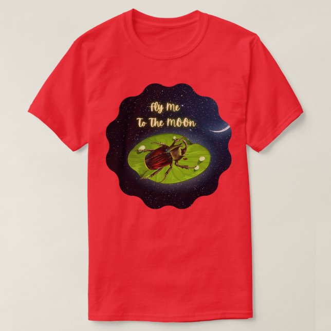 T-shirt Beetle M'A Volé Sur La Lune (Design devant)