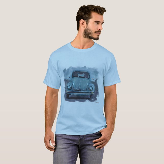 T-shirt BeetleArtTee dans le bleu (Devant entier)