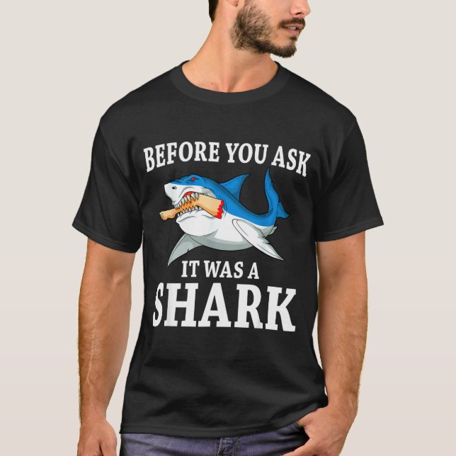 T-shirt Before You Ask It Was A Shark Leg Amputee Amputati (Devant)