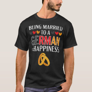 T-shirt Beg Married To A German Husband Wife Germany Fla