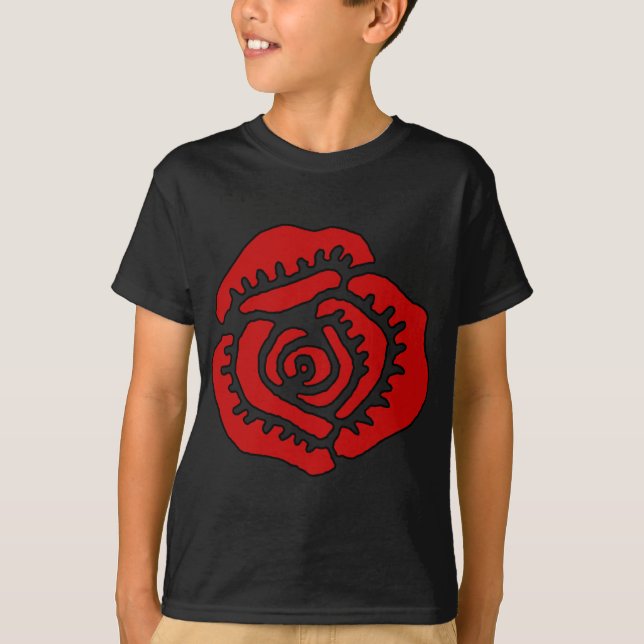 T-shirt Begonia Flower Red Scarlet Hippie Festival Jam Ban (Devant)