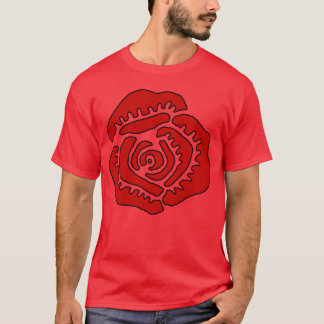 T-shirt Begonia Flower Red Scarlet Hippie Festival Jam gir