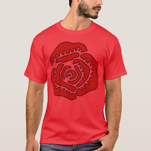 T-shirt Begonia Flower Red Scarlet Hippie Festival Jam gir (Devant)