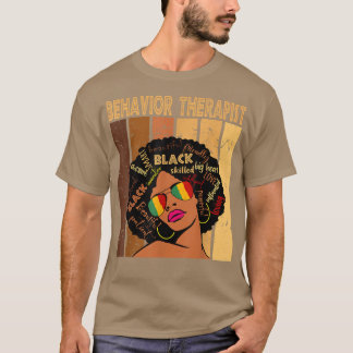T-shirt Behavior Therapist Afro African American Black His