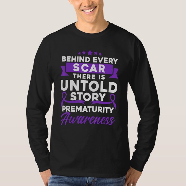 T-shirt Behind Every Scar Prematurity Awareness 1 (Devant)