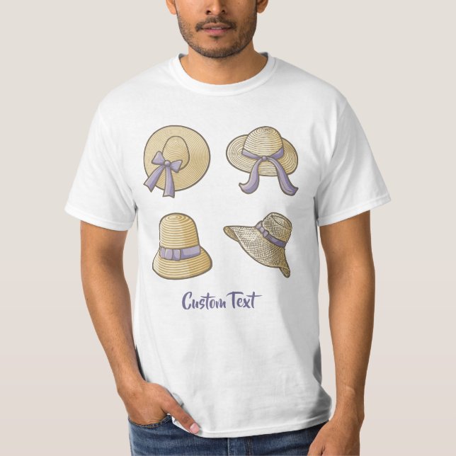 T-shirt Beige Casquette d'été féminine (Devant)