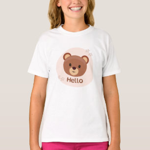 T-shirt Beige et marron Illustratif Mignon