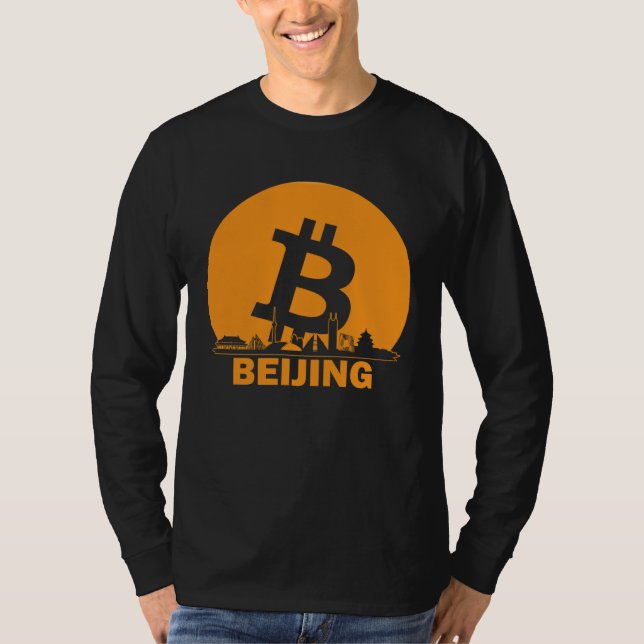 T-shirt Beijing Bitcoin Maximalist  Bitcoin Beijing Skylin (Devant)
