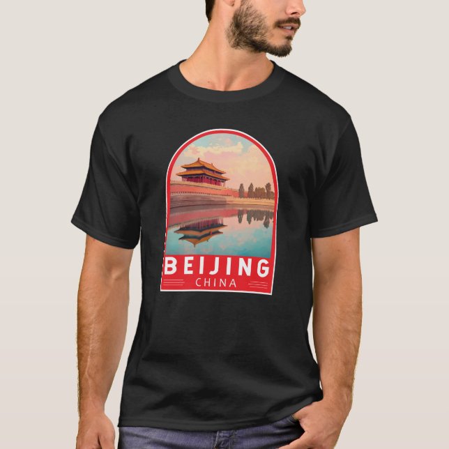 T-shirt Beijing China Travel Art Emblem (Devant)