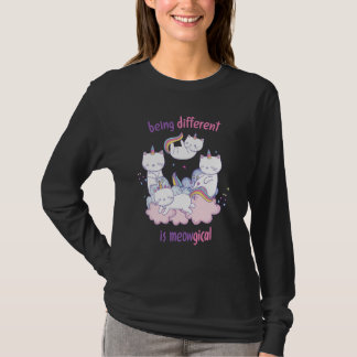 T-shirt Being different is meowgical Funny unicorn cat