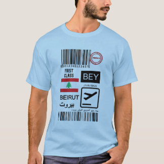 T-shirt Beirut Lebanon travel ticket